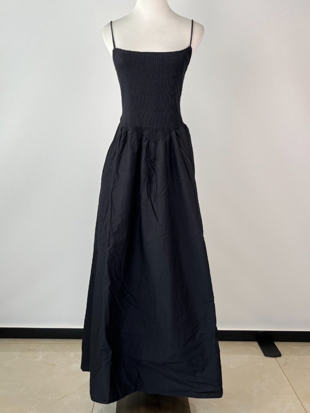 NWOT Farm Rio Cotton Black Sleeveless Midi Dress Size L - Picture 2 of 12